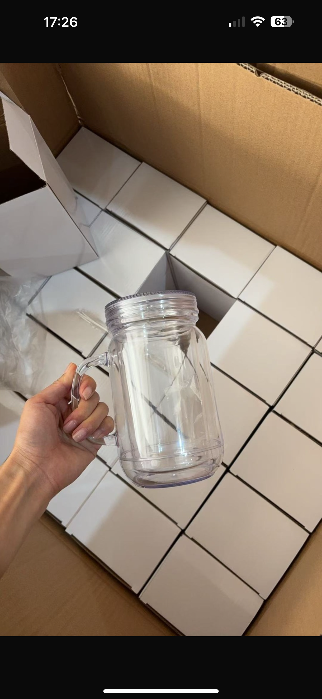 20oz acrylic mason jar snowglobe