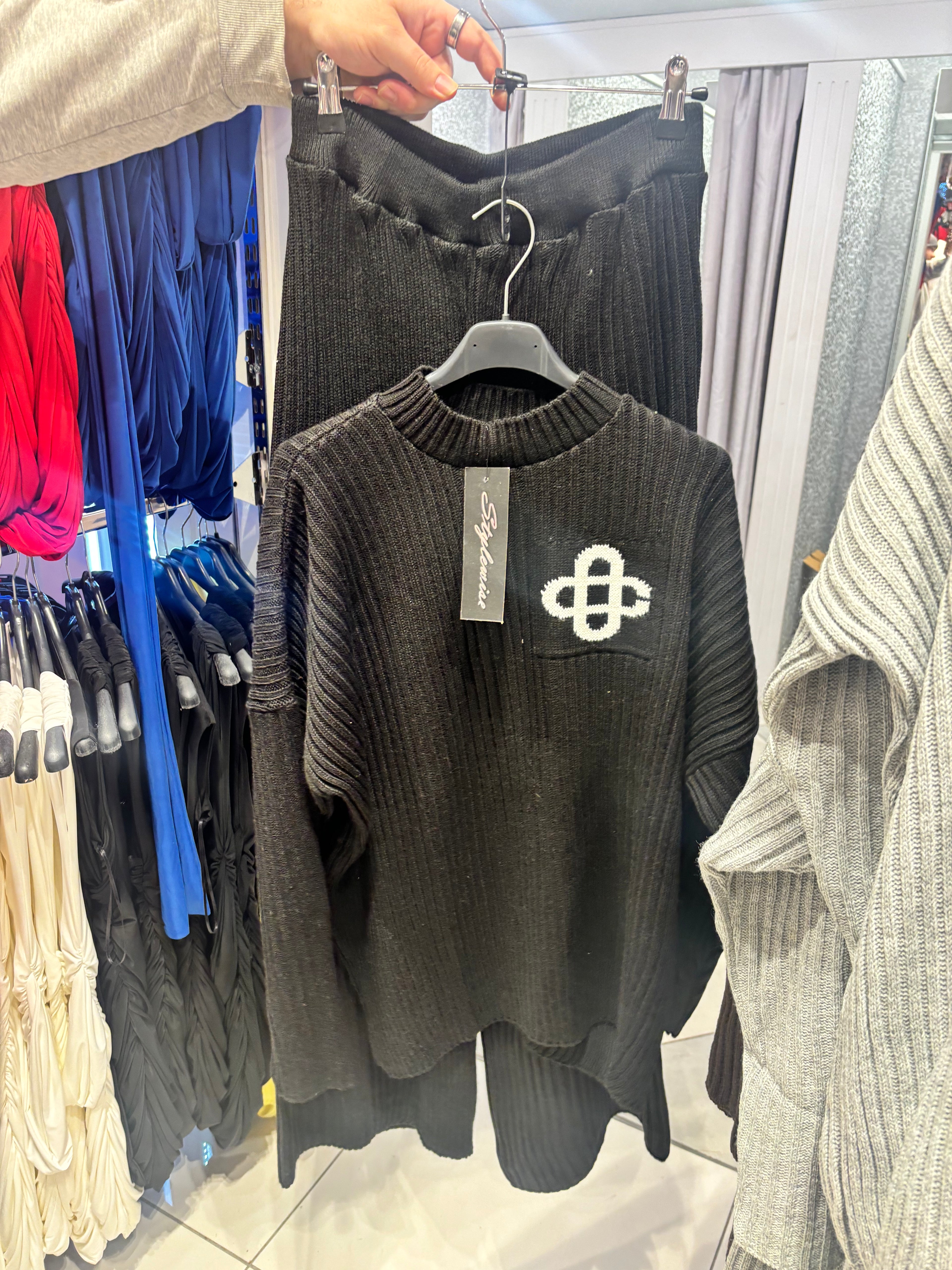 Zarah knitted rib set