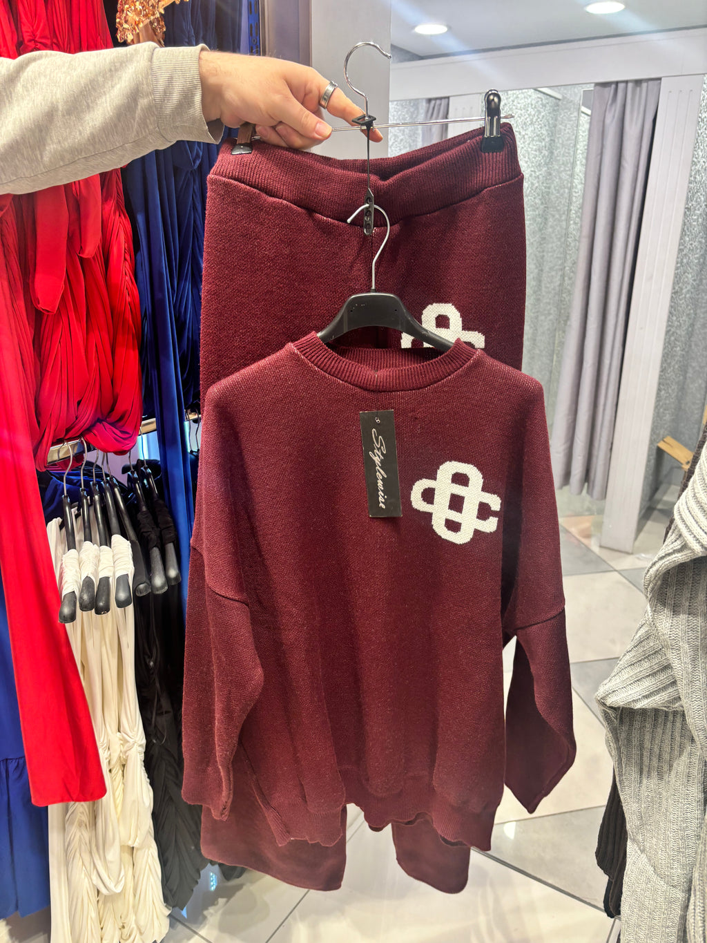 Zarah knitted rib set